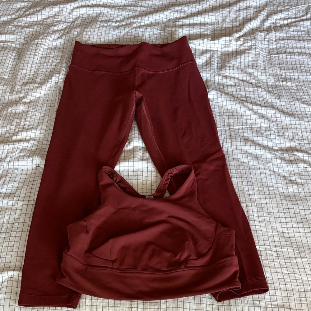 lululemon athletica Burgundy High-Neck Sports Bra